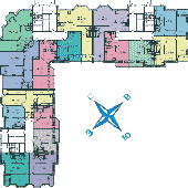Северный венец:план расположения квартир